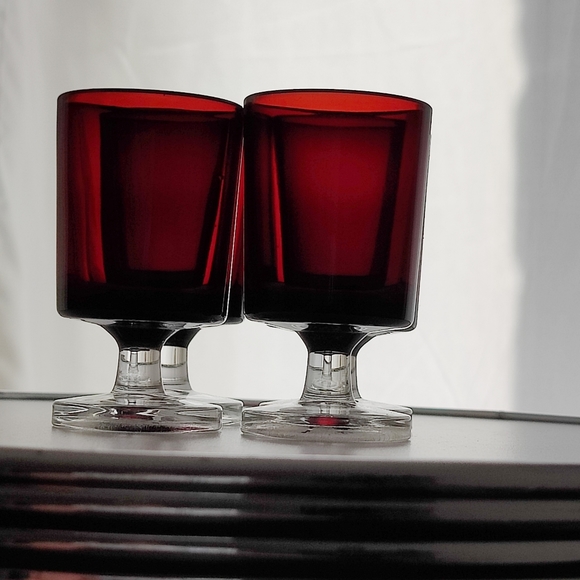 4 Luminarc Cavalier Shot Glasses | Ruby Red ♥️🍒 - Picture 10 of 11